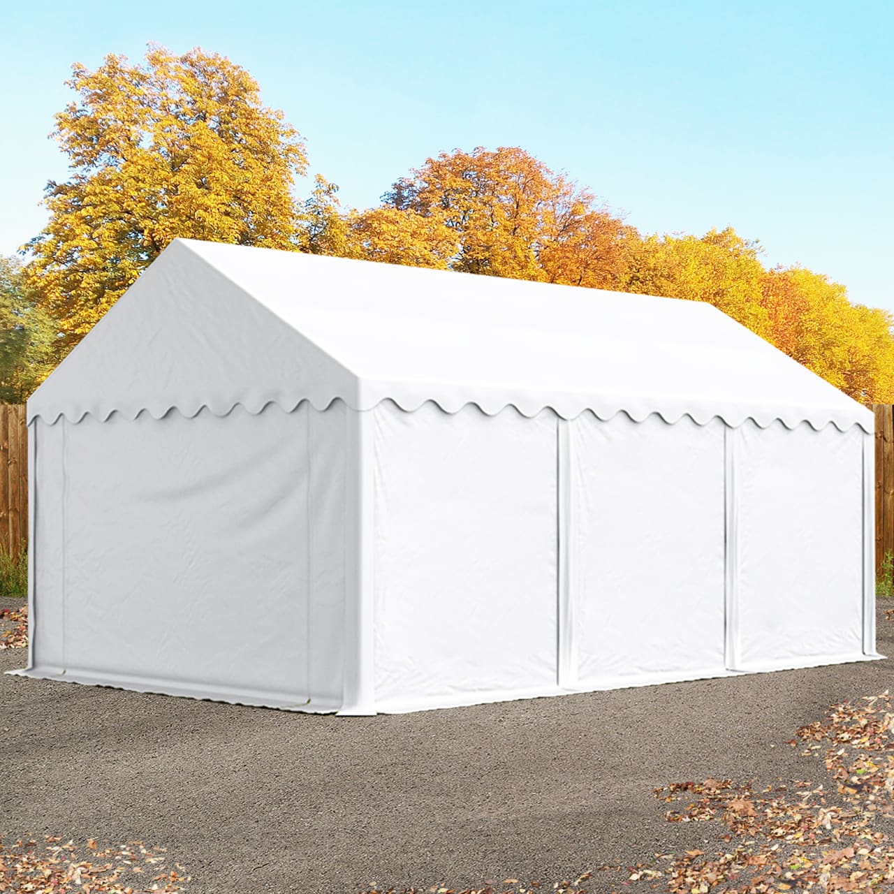 3x6m Tente de stockage blanc PVC 700
