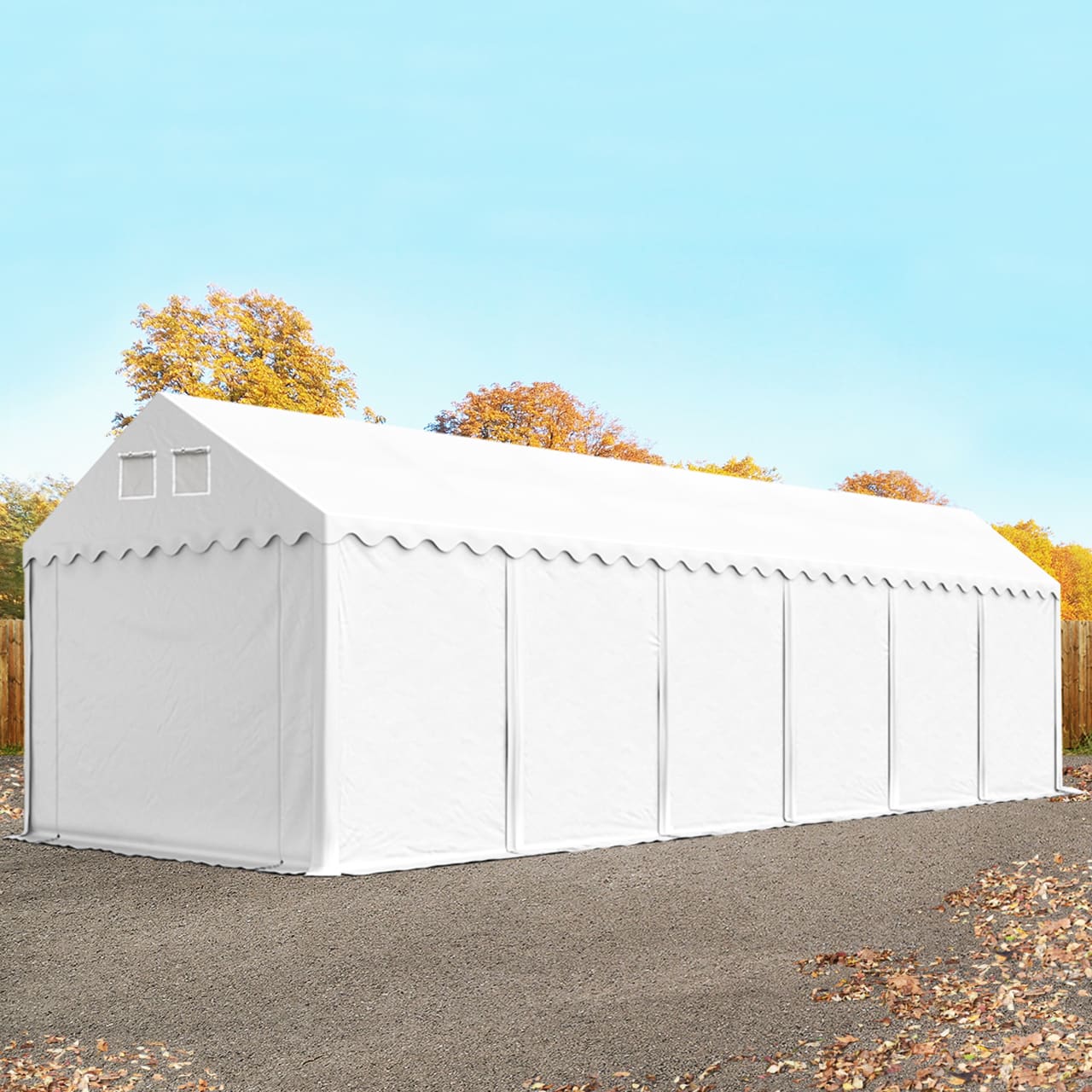 4x12m Storage Tent white PVC 800 temporary buildings