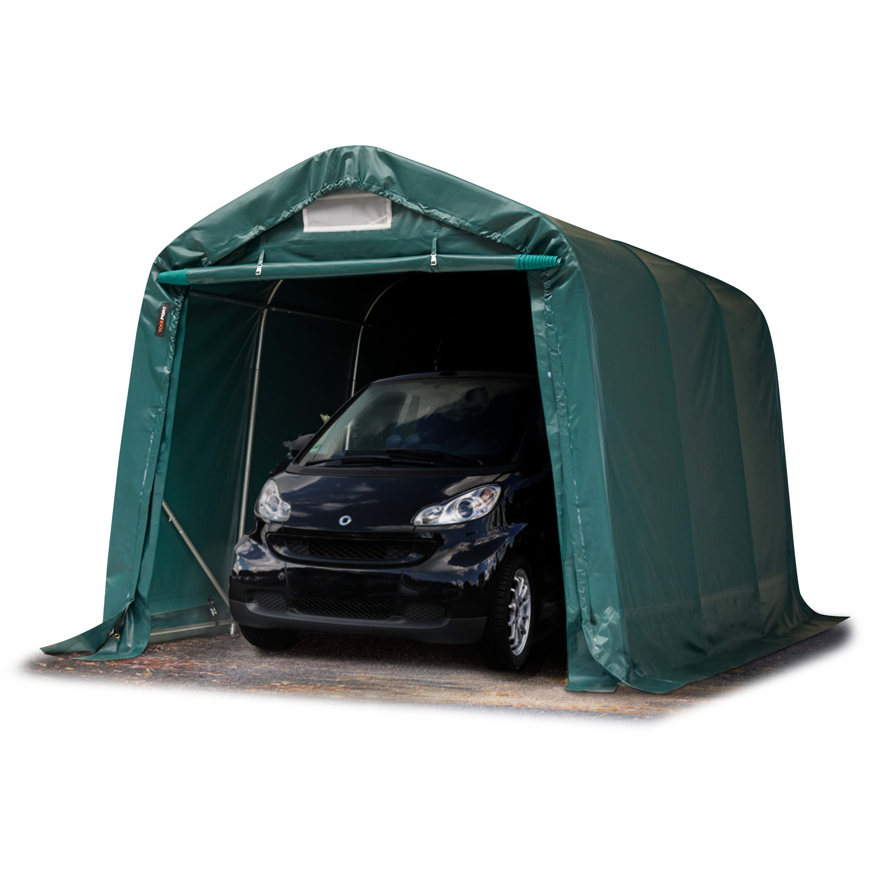 2,4x3,6m Zeltgarage dunkelgrün PVC 800 Garagenzelt, Planengarage