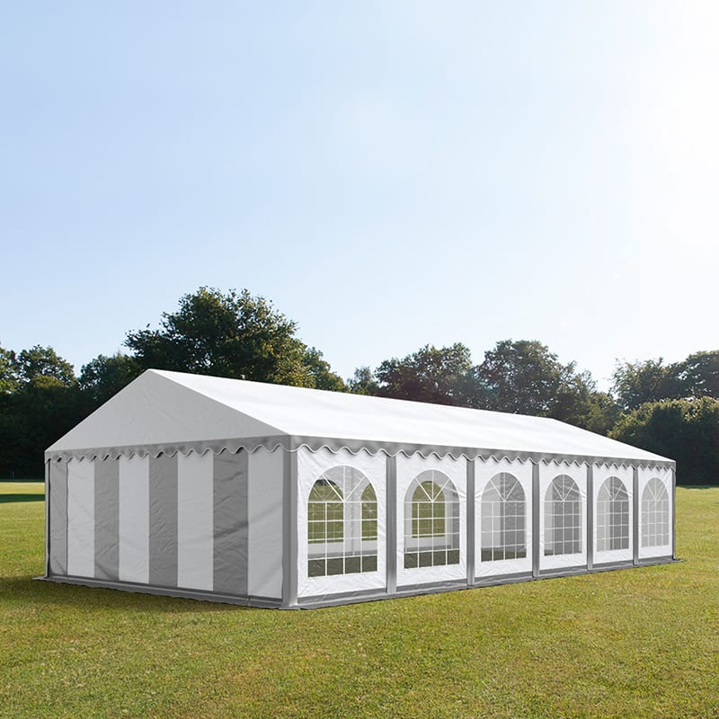 6x12m Marquee grey-white PVC 750 PRO party tent, event shelter