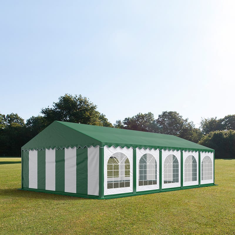 5x10m Tente de réception vert-blanc PVC 750 Barnum, Chapiteau