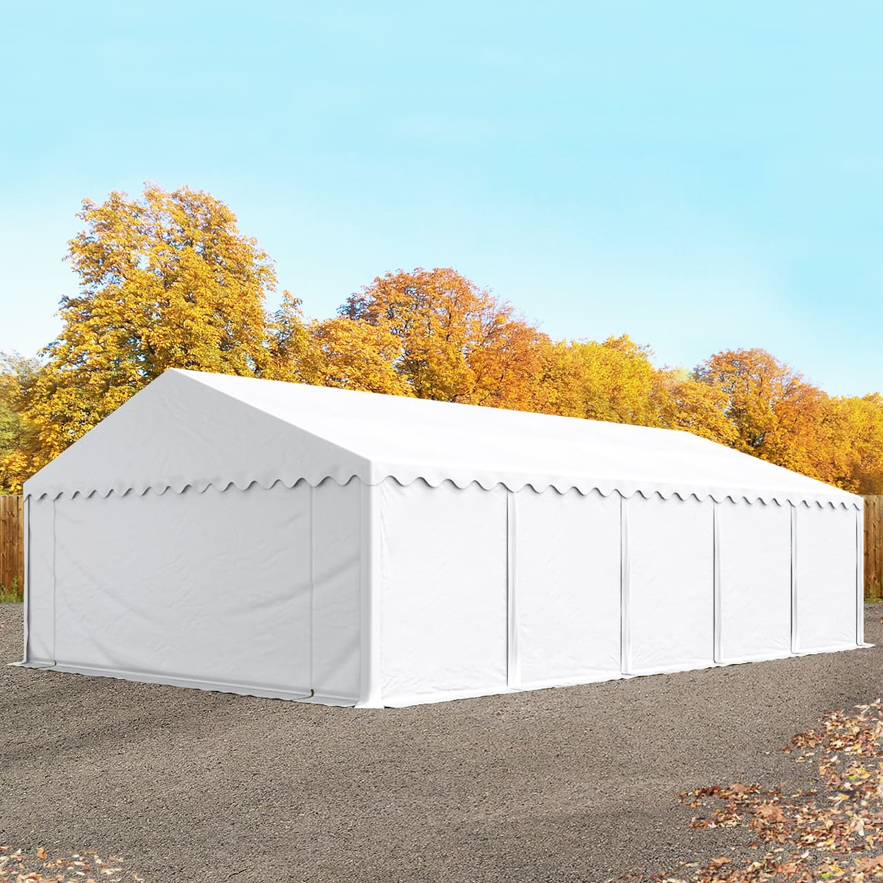 5x10m Tende Capannone bianco PVC 750 Tendone Deposito, Tenda Capannone, Tenda Deposito
