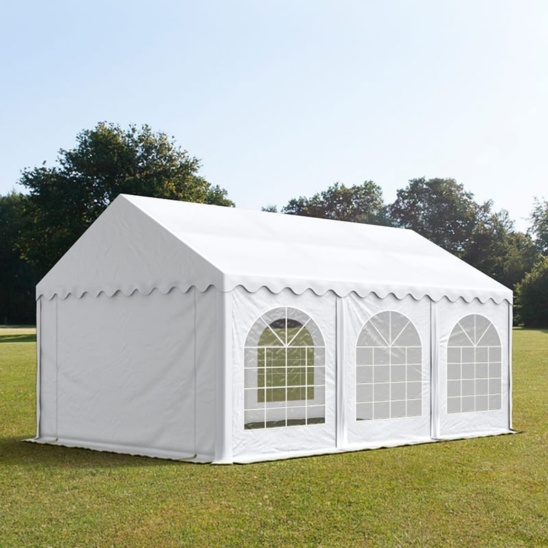 4x6m Tente de réception blanc PVC 750 Barnum, Chapiteau