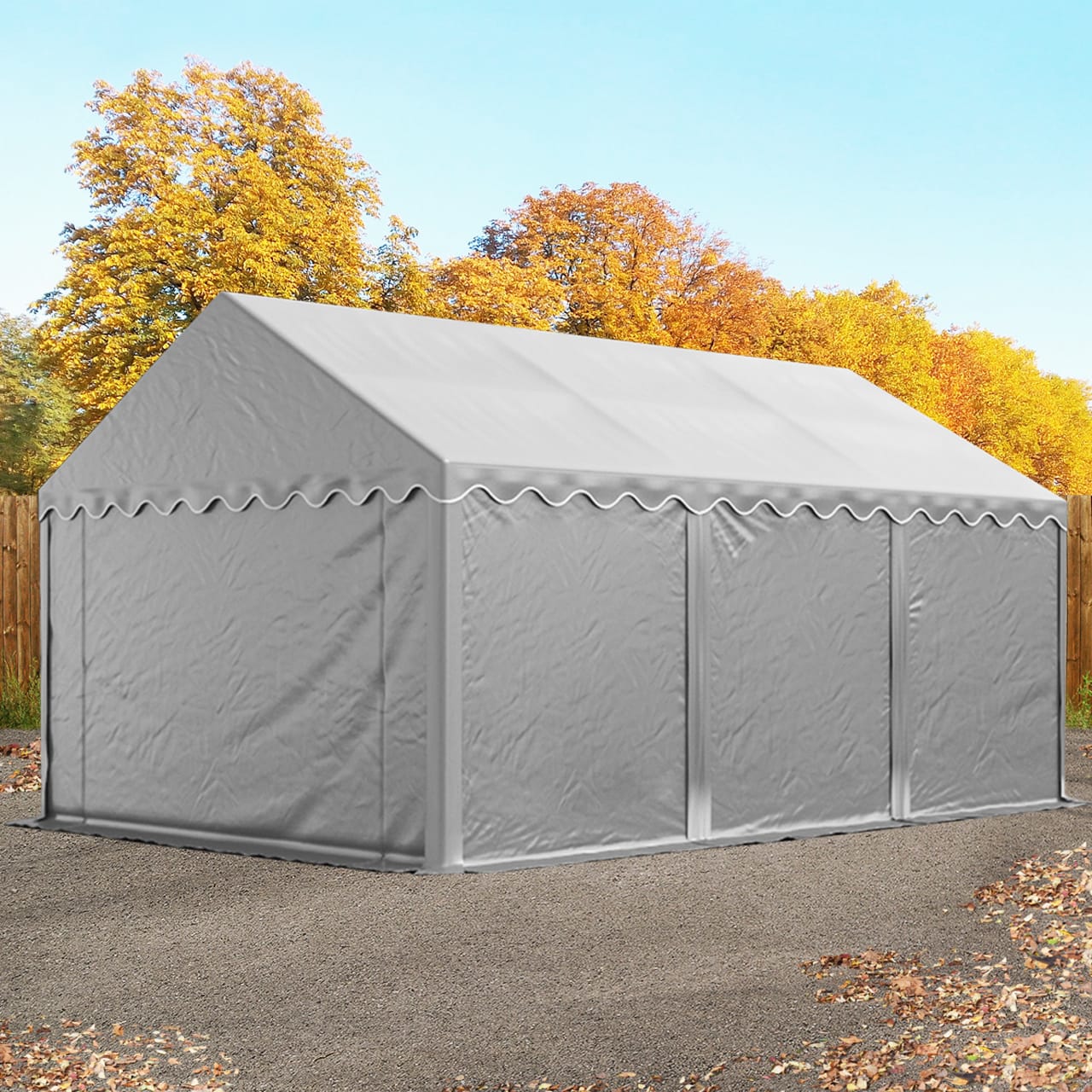 4x6m Tende Capannone grigio PVC 750 Tendone Deposito, Tenda Capannone, Tenda Deposito