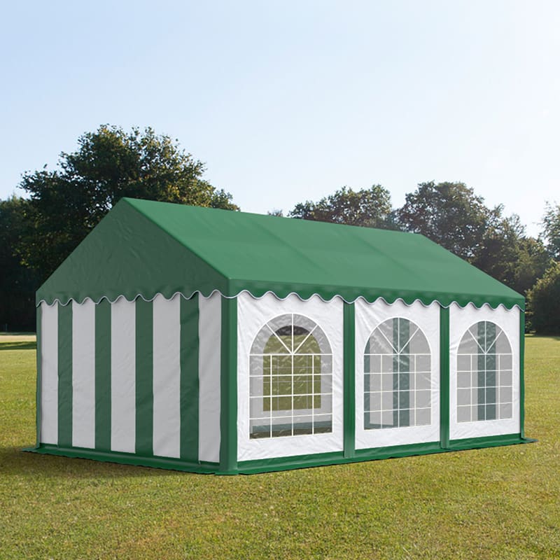 3x6m Marquee green-white PVC 750 PRO party tent, event shelter