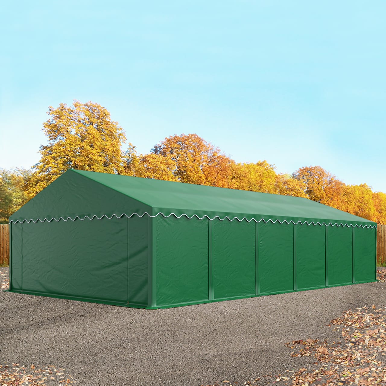 6x12m Opslagtent donkergroen PVC 750 Agraische Tenten, Hooi Opslag, Stockagetenten, Voorraadtenten, Magazijntenten