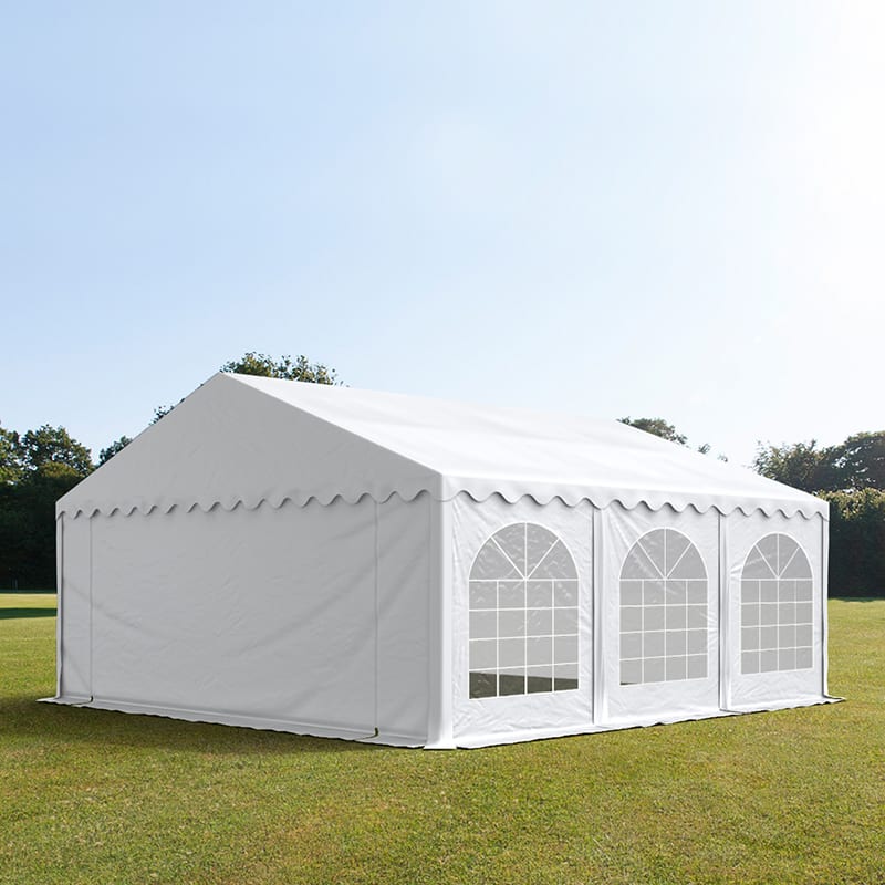 5x6m Tente de réception blanc PVC 750 Barnum, Chapiteau