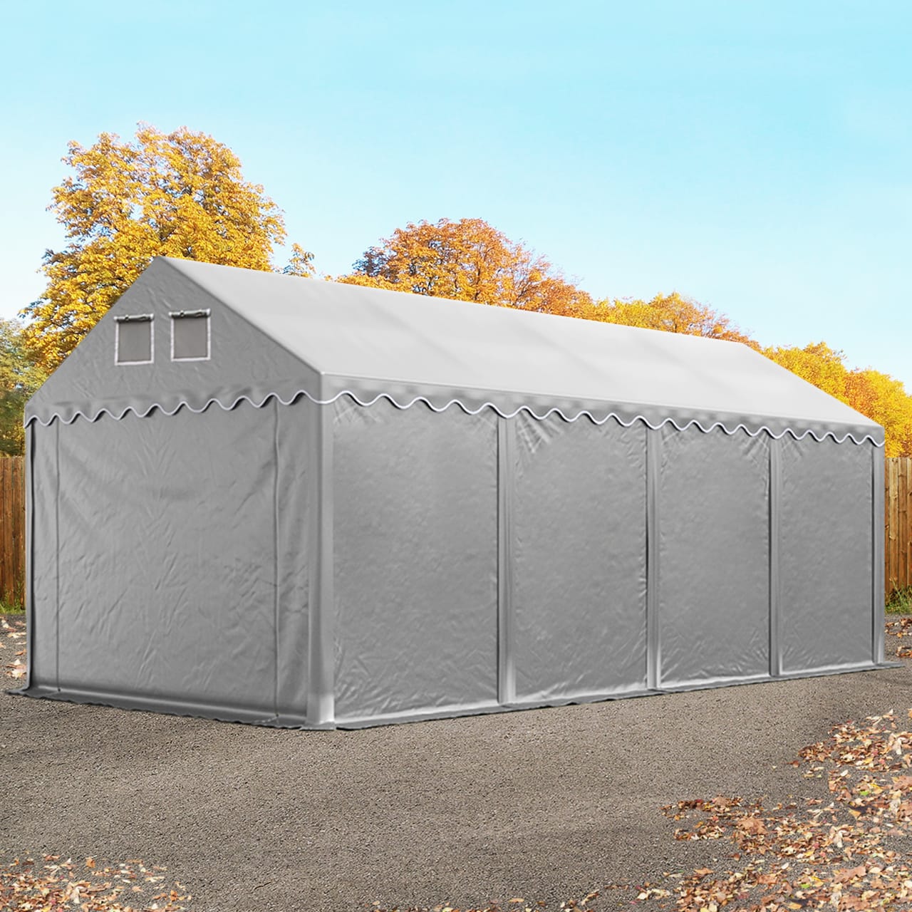 4x8m Namiot Magazynowy szary PVC 800 Namiot Przemysłowy