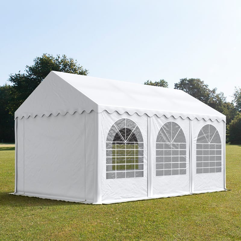 3x6m Tente de réception blanc PVC 800 Barnum, Chapiteau