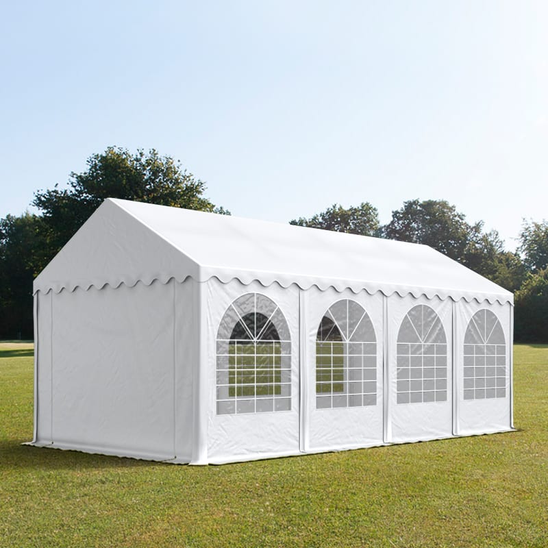 3x8m Tendone per feste bianco PVC 1400 Gazebo per Feste, Tenda per Feste
