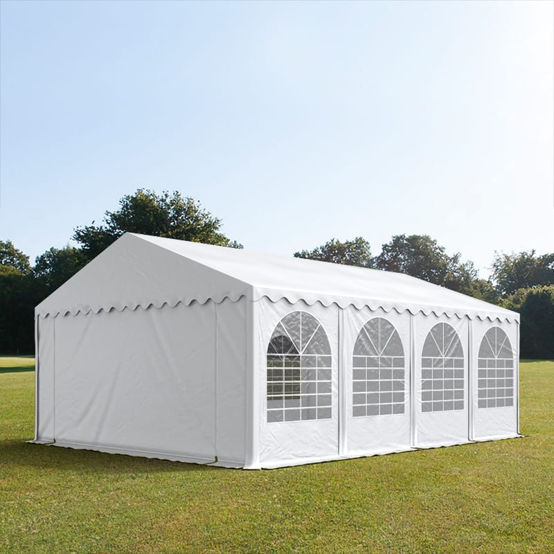6x8m Marquee white PVC 1400 PRO party tent, event shelter