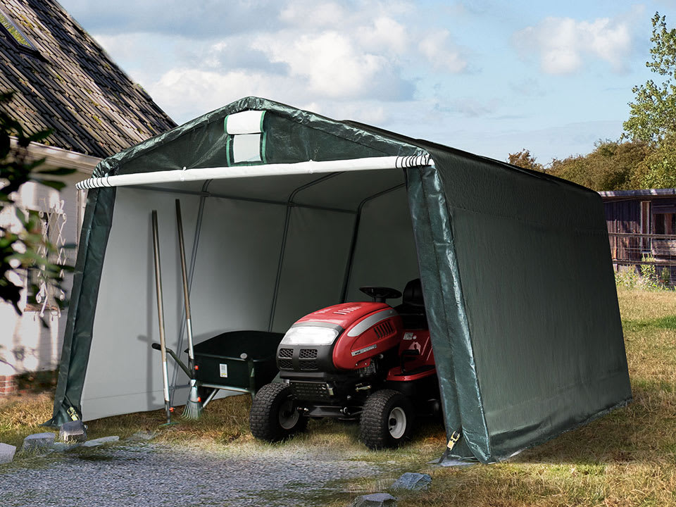 3.3x4.7m Portable Garage dark green PE 450