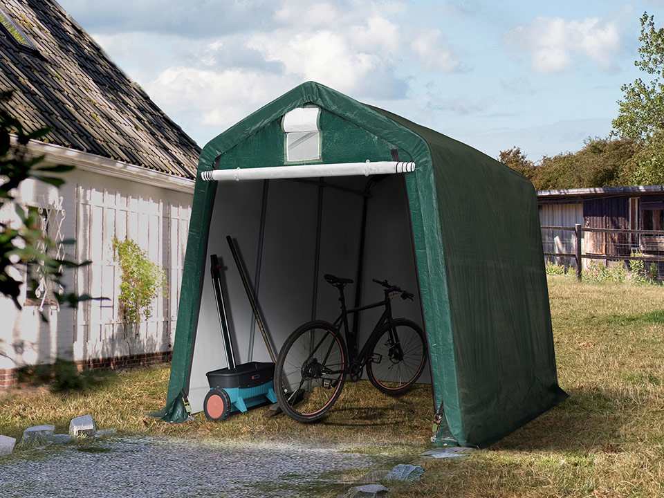 2.4x3.6m Portable Garage dark green PE 450