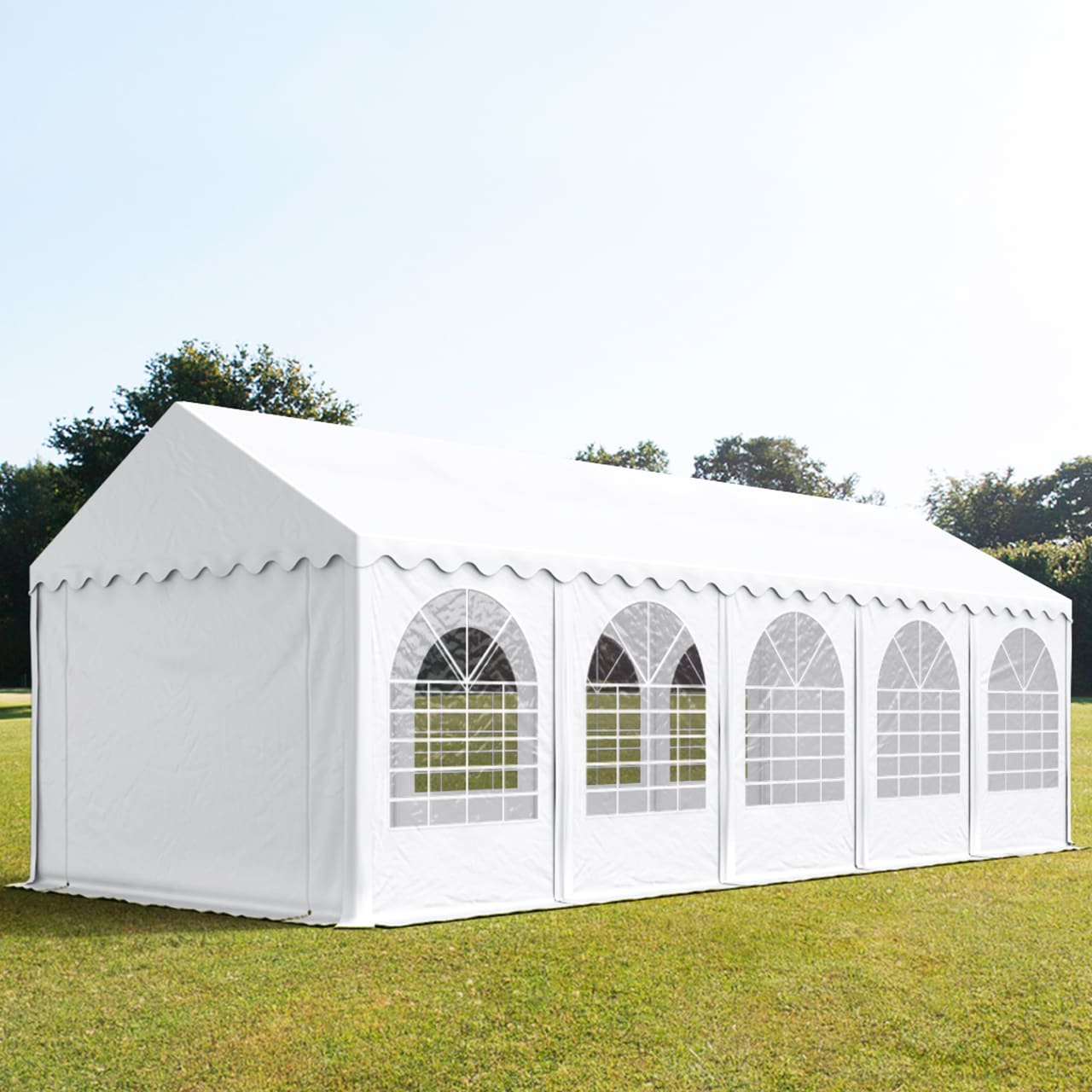 4x10m Tendone per feste bianco PVC 800 Gazebo per Feste, Tenda per Feste