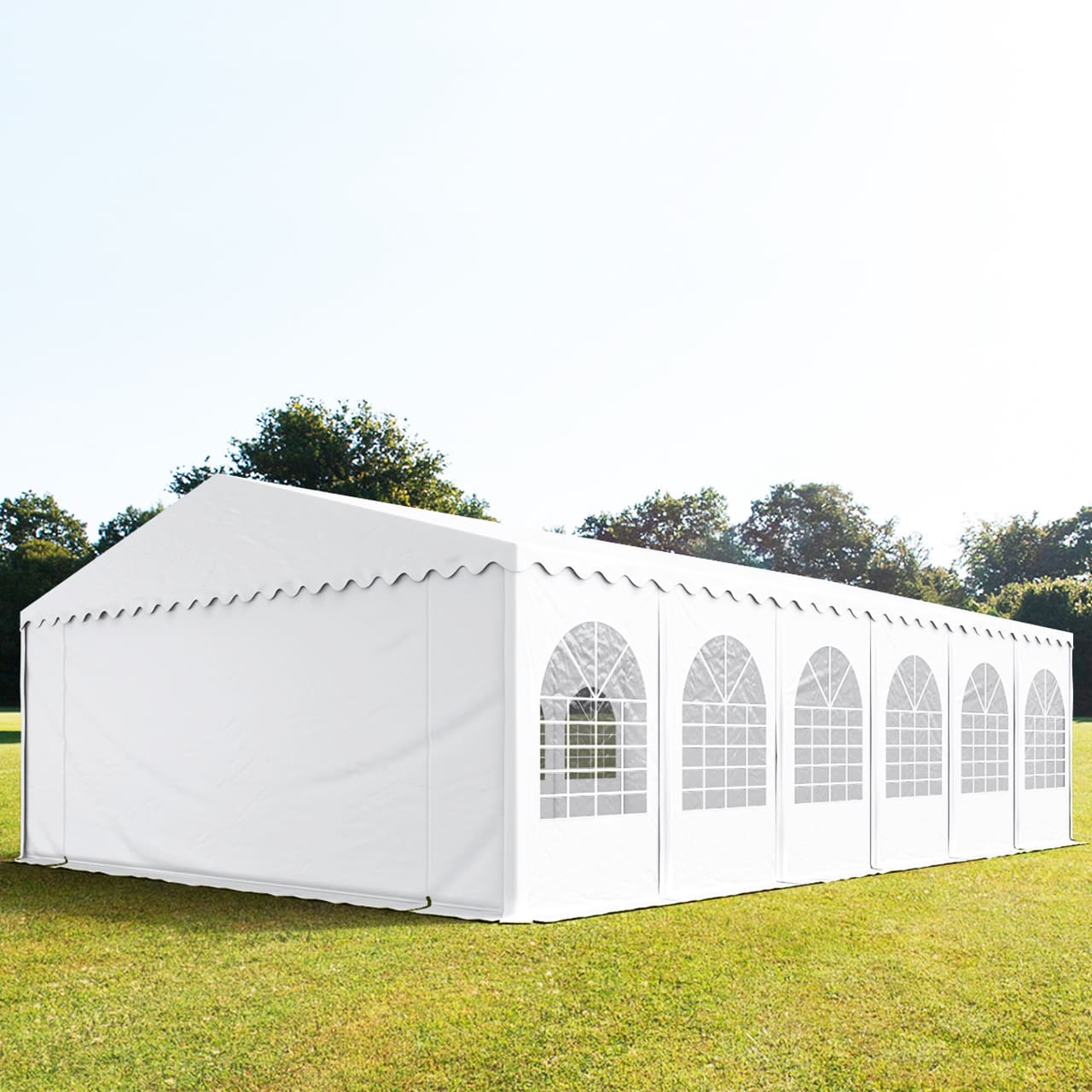 8x12m Marquee white PVC 800 PRO party tent, event shelter