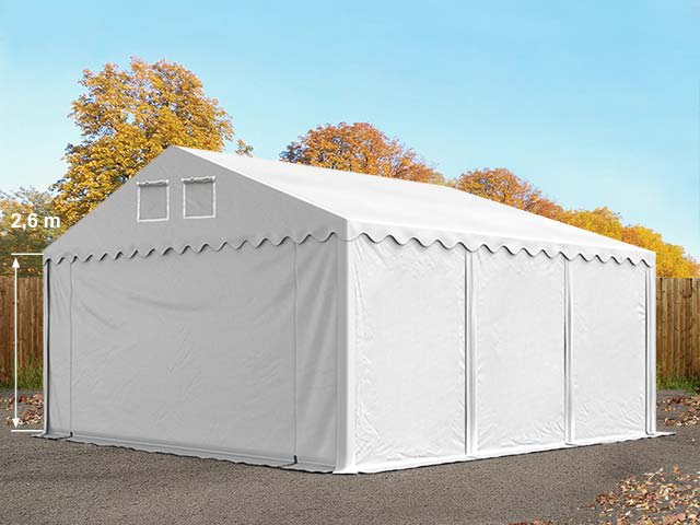 6x6m Tente de stockage blanc PVC 800