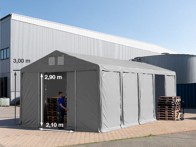 5x10m Storage Tent grey PVC 850 temporary buildings