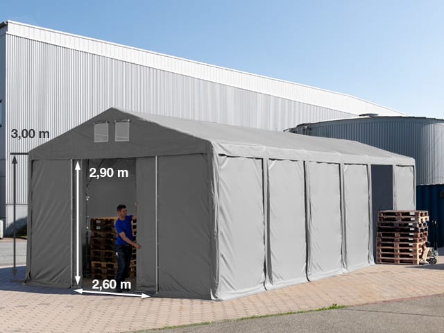 6x12m Storage Tent grey PVC 850 temporary buildings