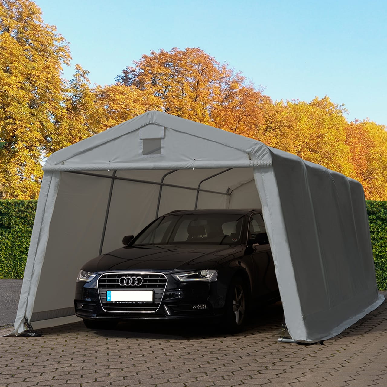 3.3x6.2m Portable Garage grey PVC 500