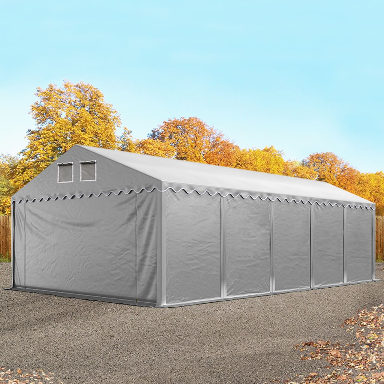 5x10m Namiot Magazynowy szary PVC 800 Namiot Przemysłowy