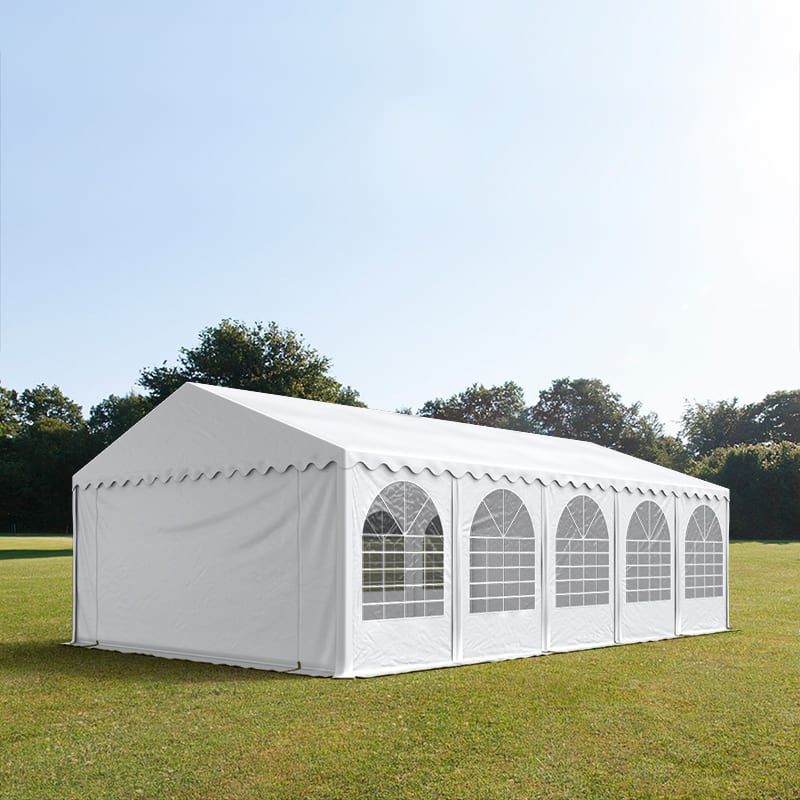 5x10m Tente de réception blanc PVC 1400 Barnum, Chapiteau