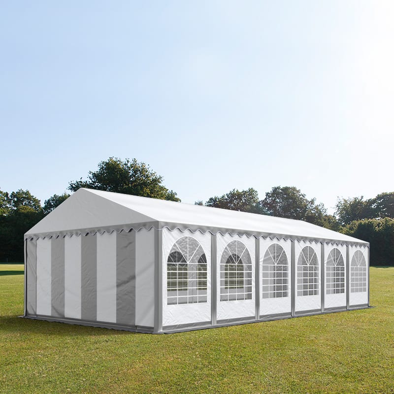 6x12m Namiot Imprezowy szaro-biały PVC 1400 Namiot ogrodowy, Namiot Eventowy, Namiot Cateringowy