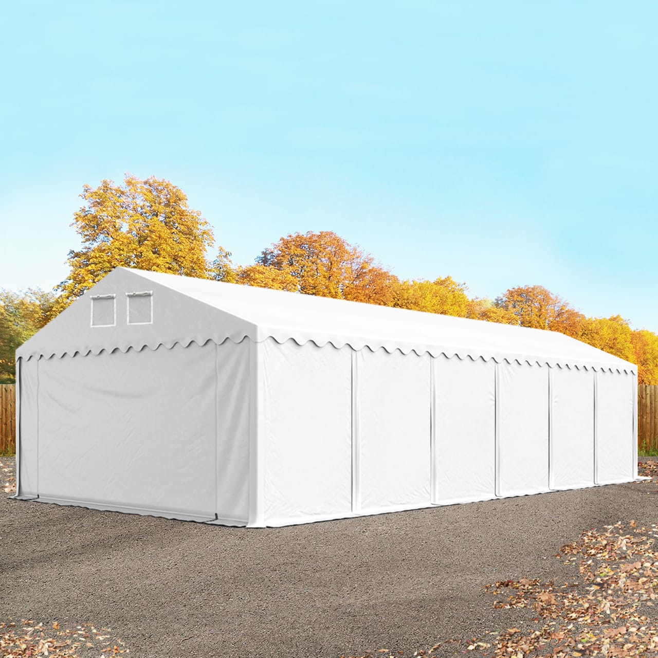 6x12m Tende Capannone bianco PVC 1400 Tendone Deposito, Tenda Capannone, Tenda Deposito