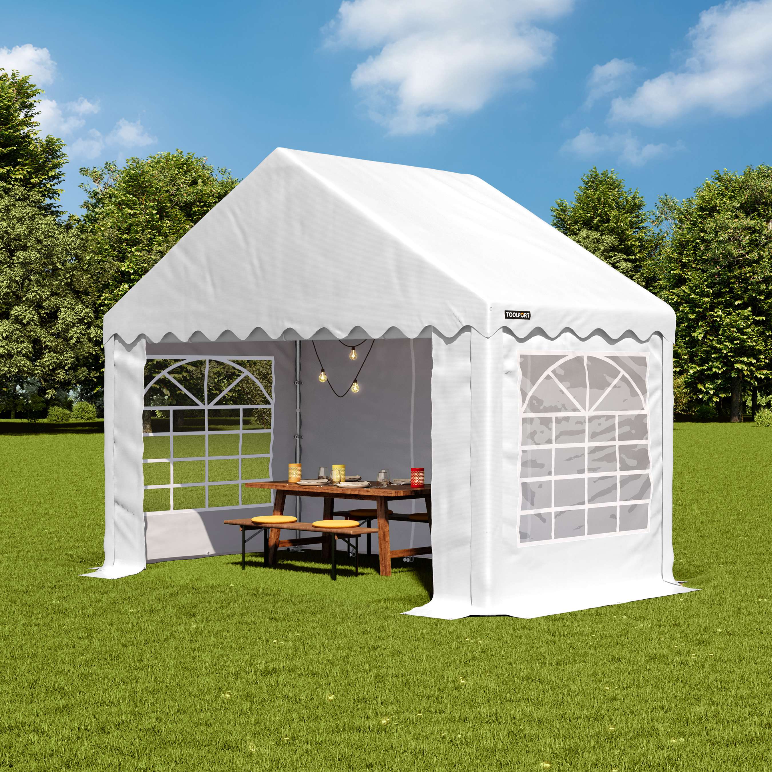 3x2m Marquee white PVC 700 PRO party tent, event shelter