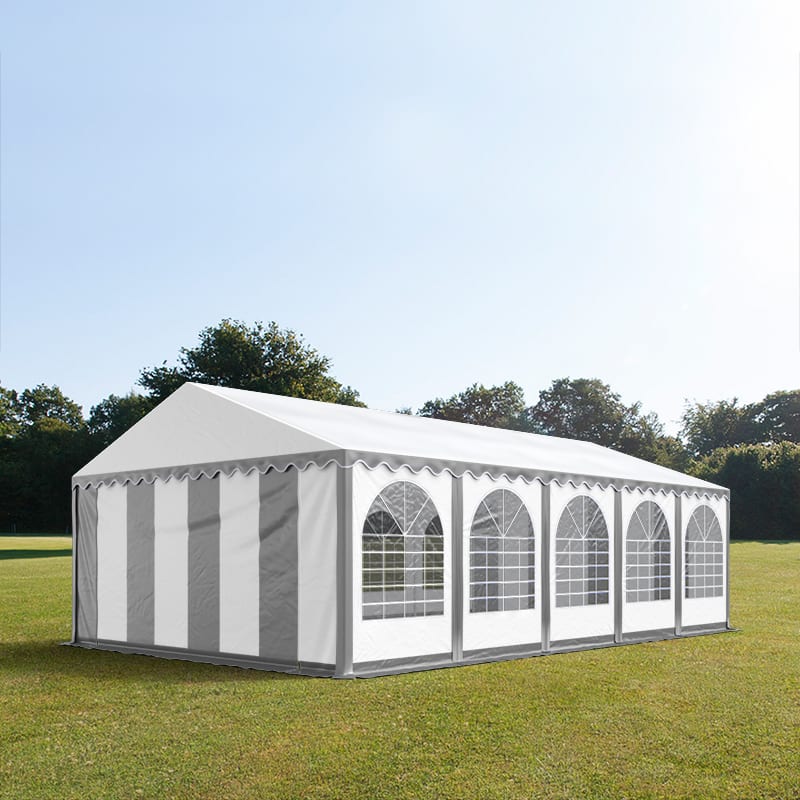 6x10m Marquee grey-white PVC 1400 PRO party tent, event shelter