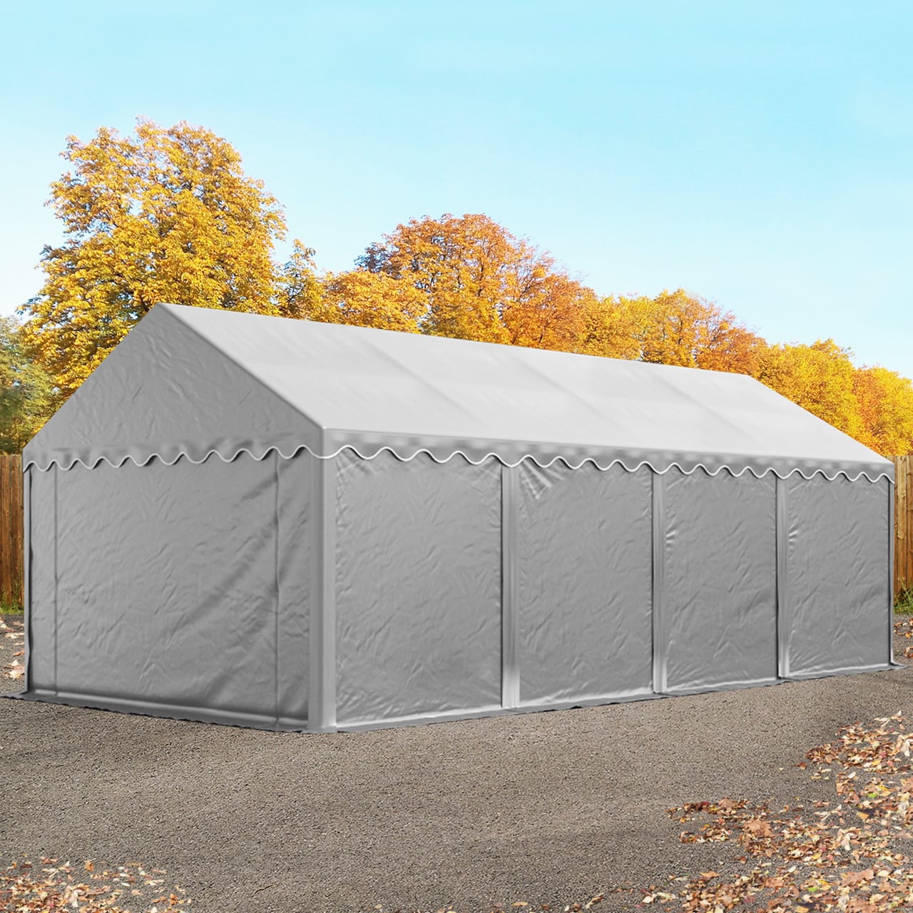 4x8m Namiot Magazynowy szary PVC 750 Namiot Przemysłowy