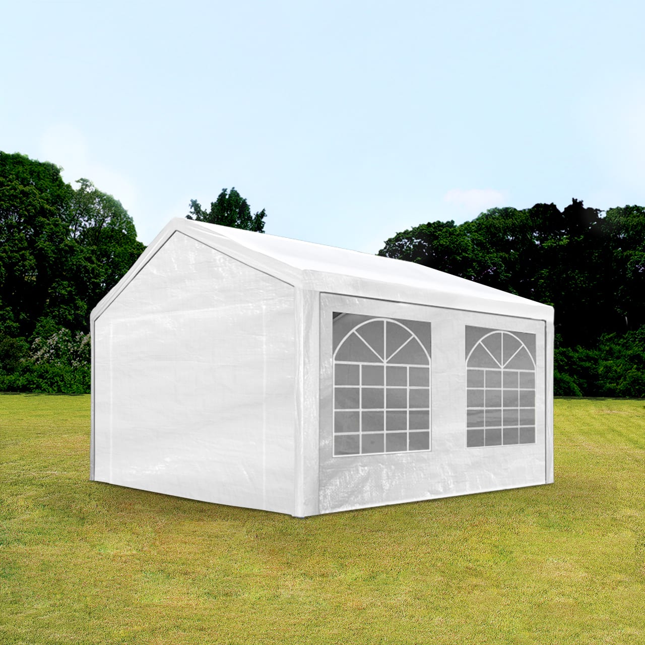 3x4m Tente de réception blanc PE 350 Barnum, Chapiteau