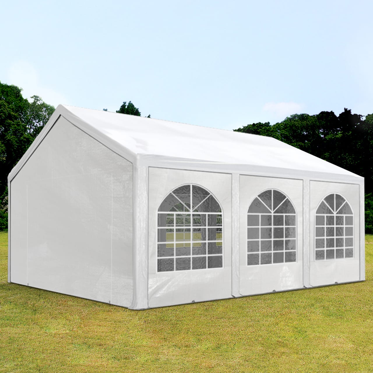 3x6m Tendone per feste bianco PE 450 Gazebo per Feste, Tenda per Feste