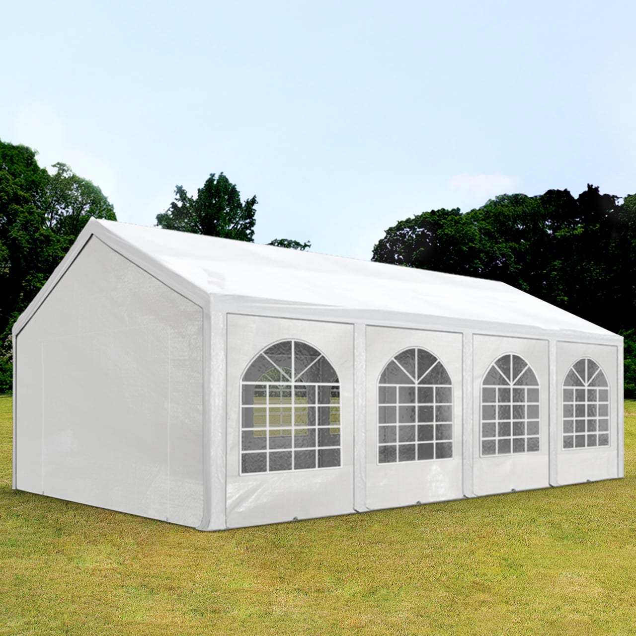 4x8m Tendone per feste bianco PE 450 Gazebo per Feste, Tenda per Feste