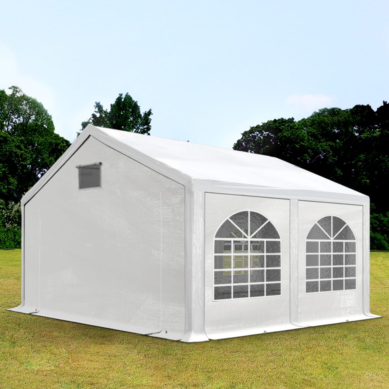 3x4m Tente de réception blanc PE 550 Barnum, Chapiteau