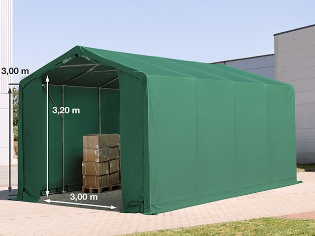 4x8m Industrial Tent dark green PVC 850 Outlander storage shelter
