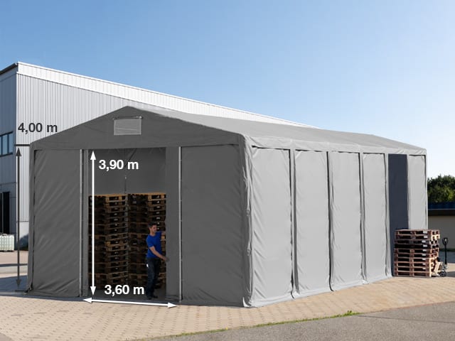 8x24m Tente de stockage gris PVC 850
