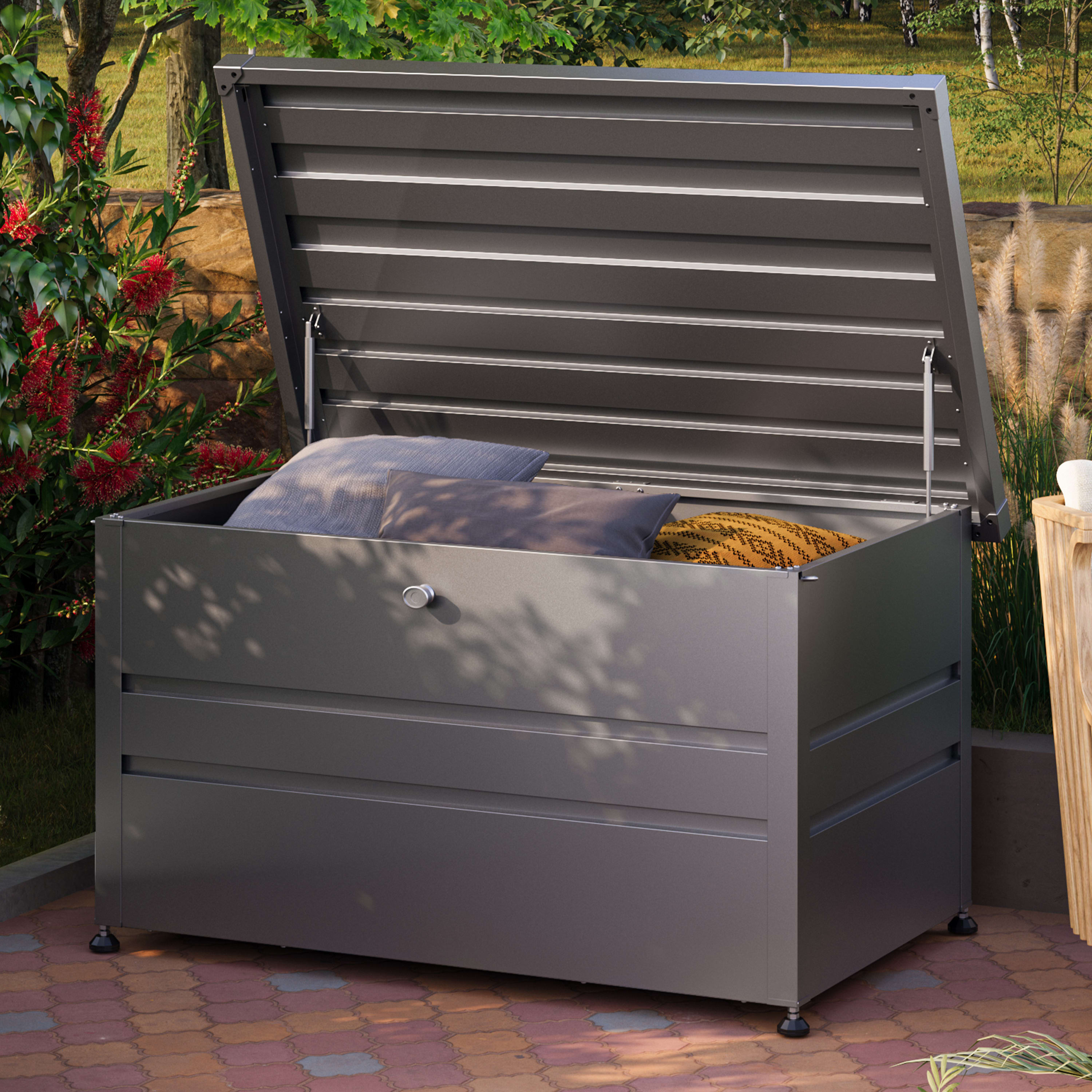 132 x 64 cm Gartenbox, anthrazit - (GFPV00768)