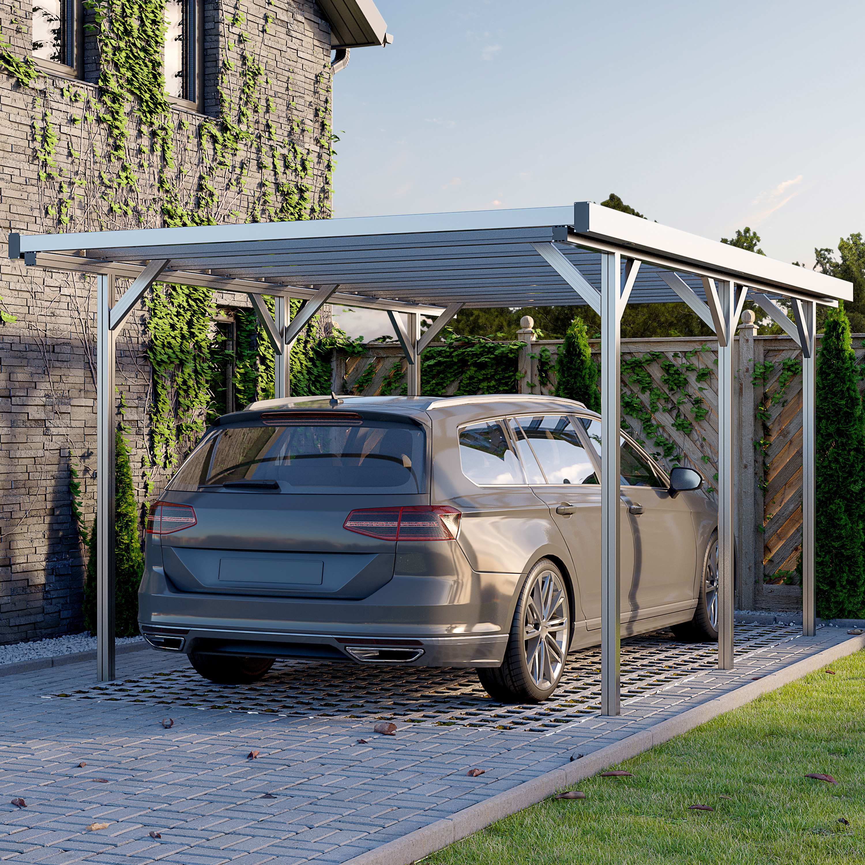 3,05x5,04x2,3 m Carport aluminium eloxé Polycarbonate