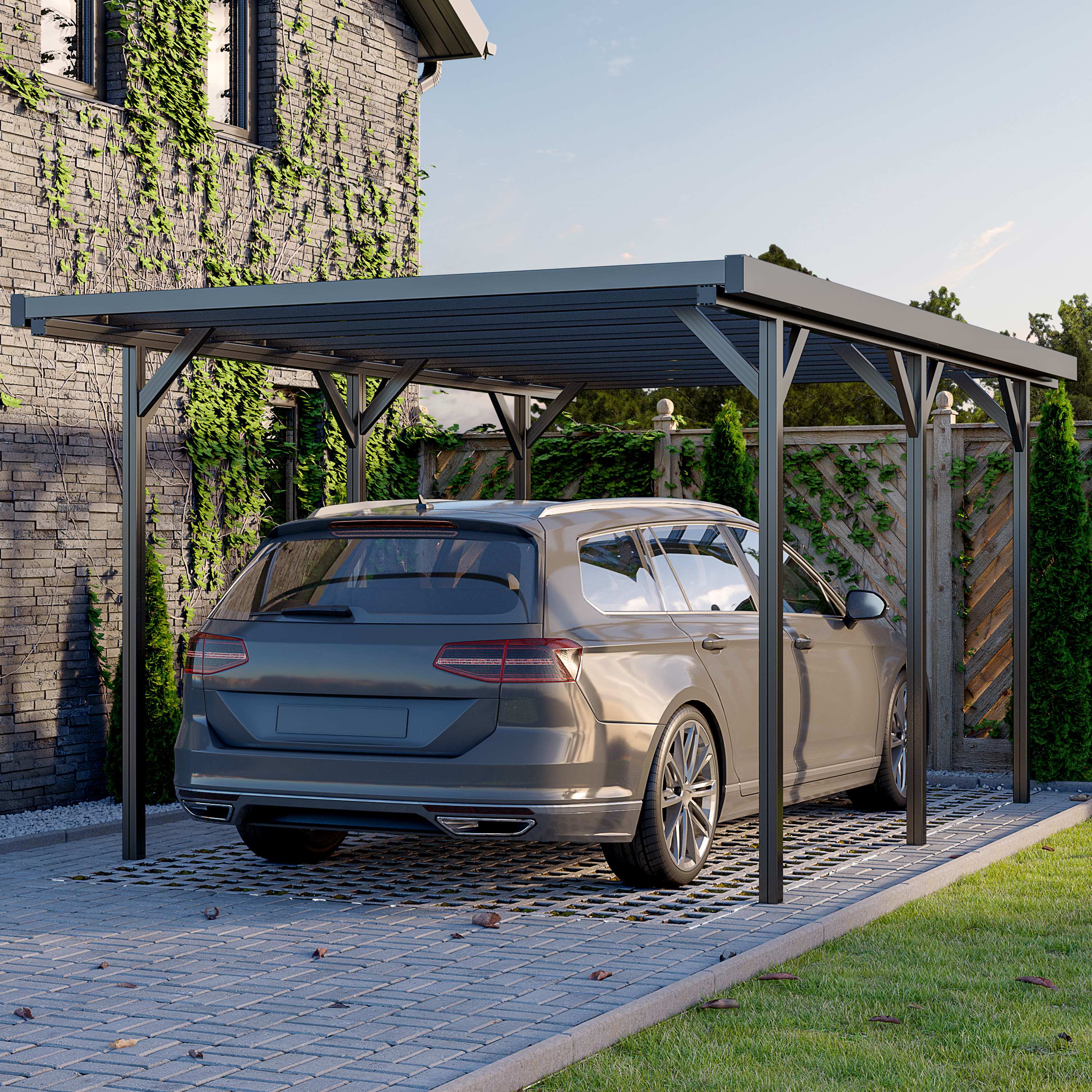 3,05x5,04x2,3 m Carport anthracite Polycarbonate