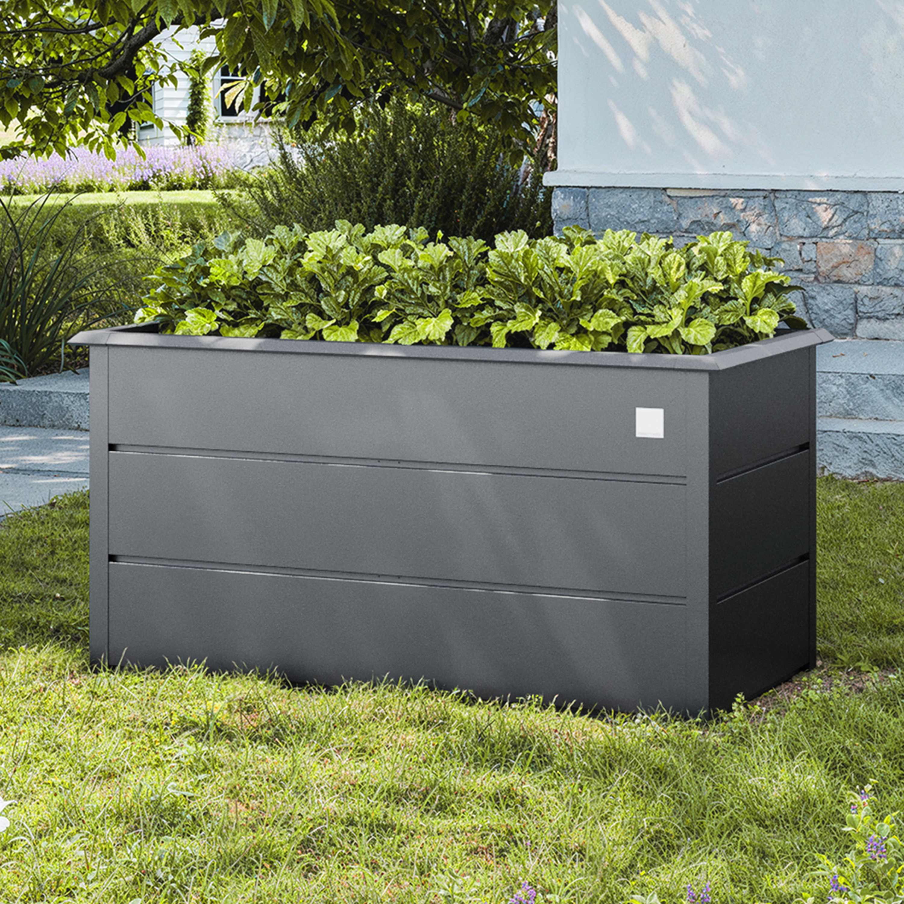 1,5x0,75x0,78 mm Moestuinbak antraciet Staal Moestuinbak, Koude bak, Verhoogd bed