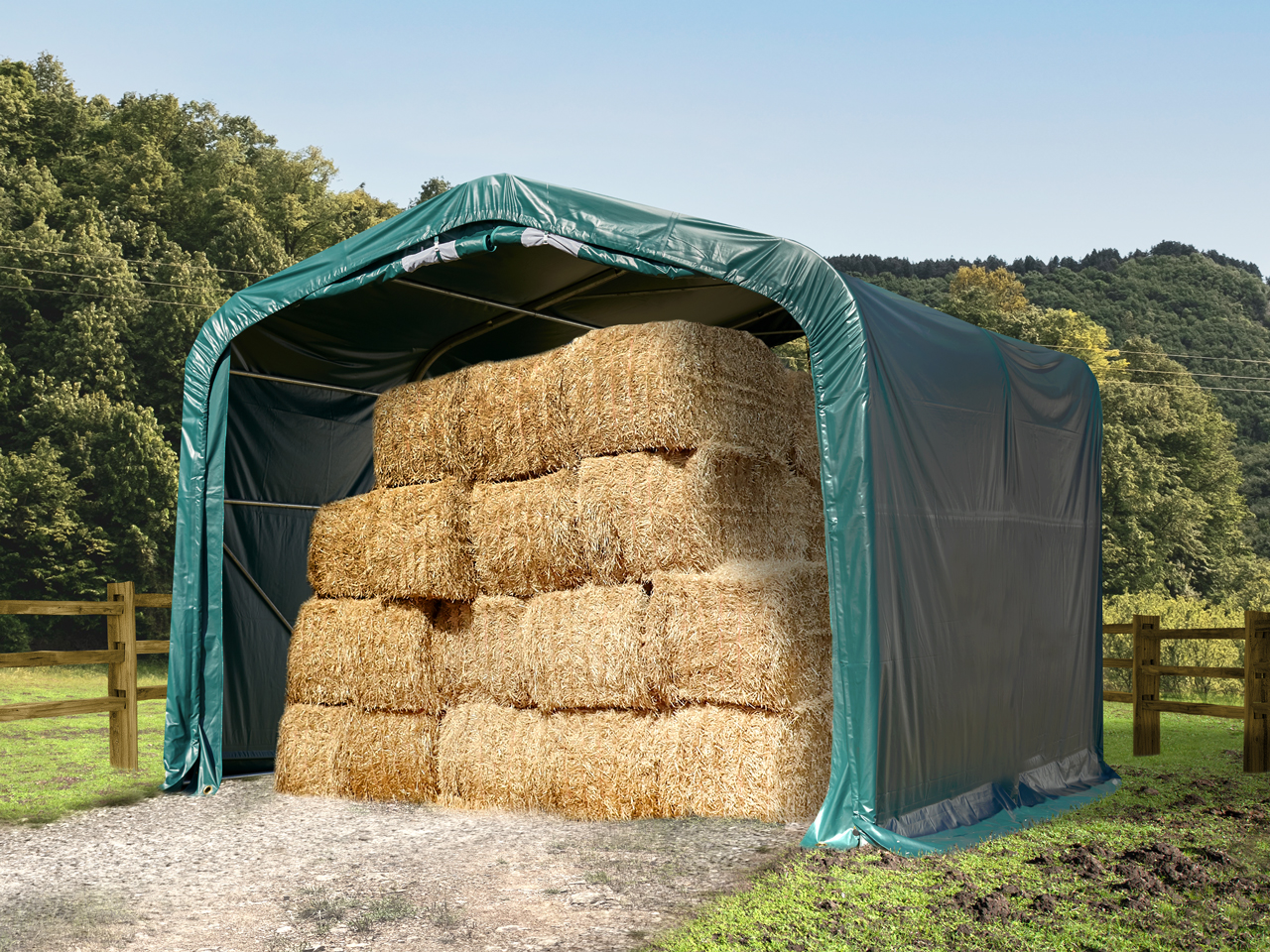 Una tenda da pascolo per agricoltura