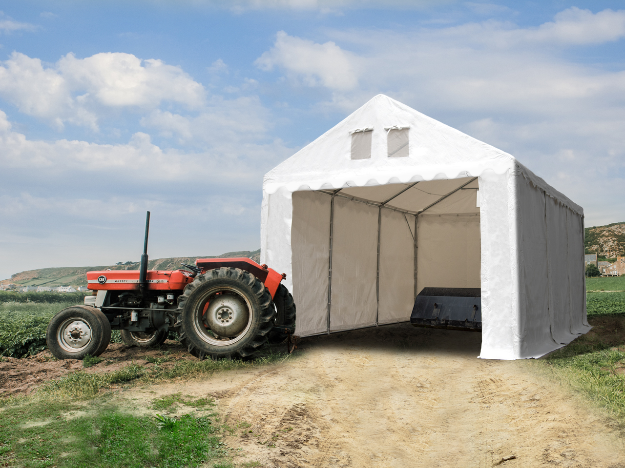 Uso di una tenda capannone in agricoltura