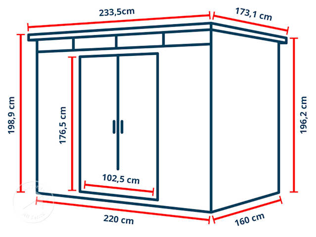 Garden Shed 220x160cm (GFPV01009) | Alltents