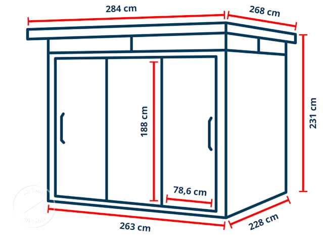Garden Shed 263x228cm (GFPV01003) | Alltents