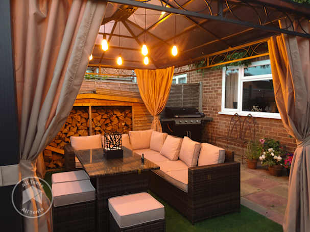 Cosy patio gazebo for outdoor dining