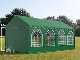 4x8m Marquee / Party tent w. ground frame, PVC 800, dark green 4x8m Marquee / Party tent w. ground frame, PVC 800, dark green