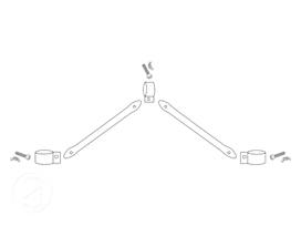 Side bracing set for marquees and storage tents