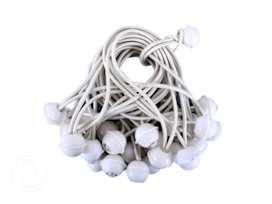 25 pcs. Elastic Bungees, extra long, white