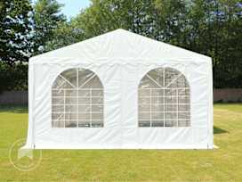 Gable End for 5m wide / 2m Side Height Marquees, with windows, white