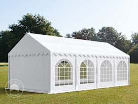 4x8m Marquee / Party tent w. ground frame, PVC 750, white 4x8m Marquee / Party tent w. ground frame, PVC 750, white